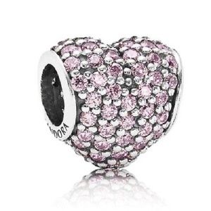 Pandora Pink Pave Heart Charm